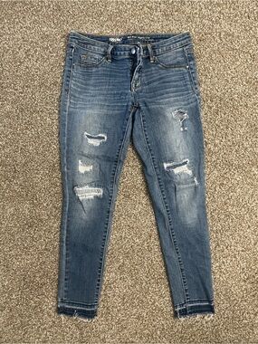 Mid-Rise Blue crop Jegging